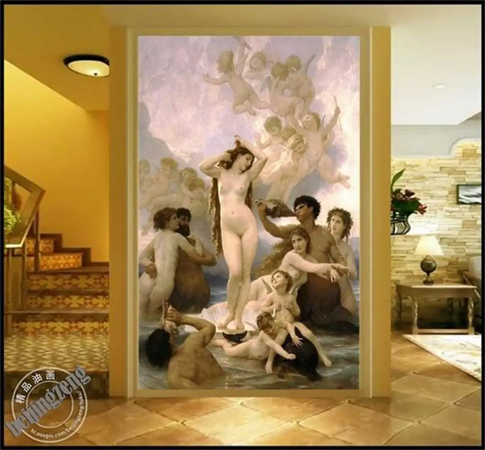 3D wallpaper custom mural beauty non-woven The birth of Venus European oil painting the porch | Обустройство дома