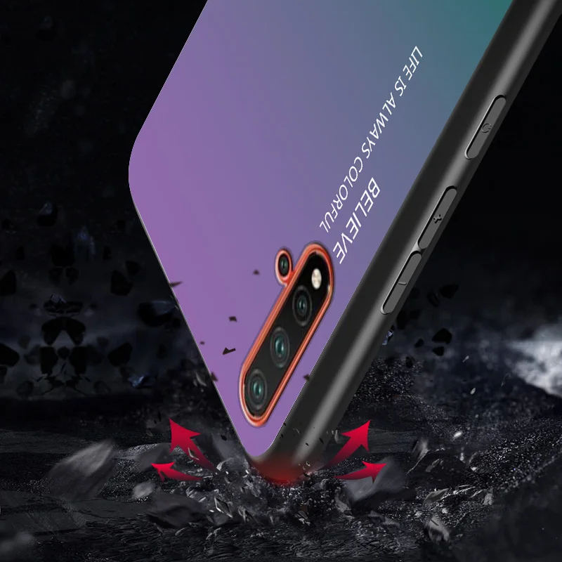Роскошный чехол для huawei nova 5 Coque модный градиентный Тонкий телефона из