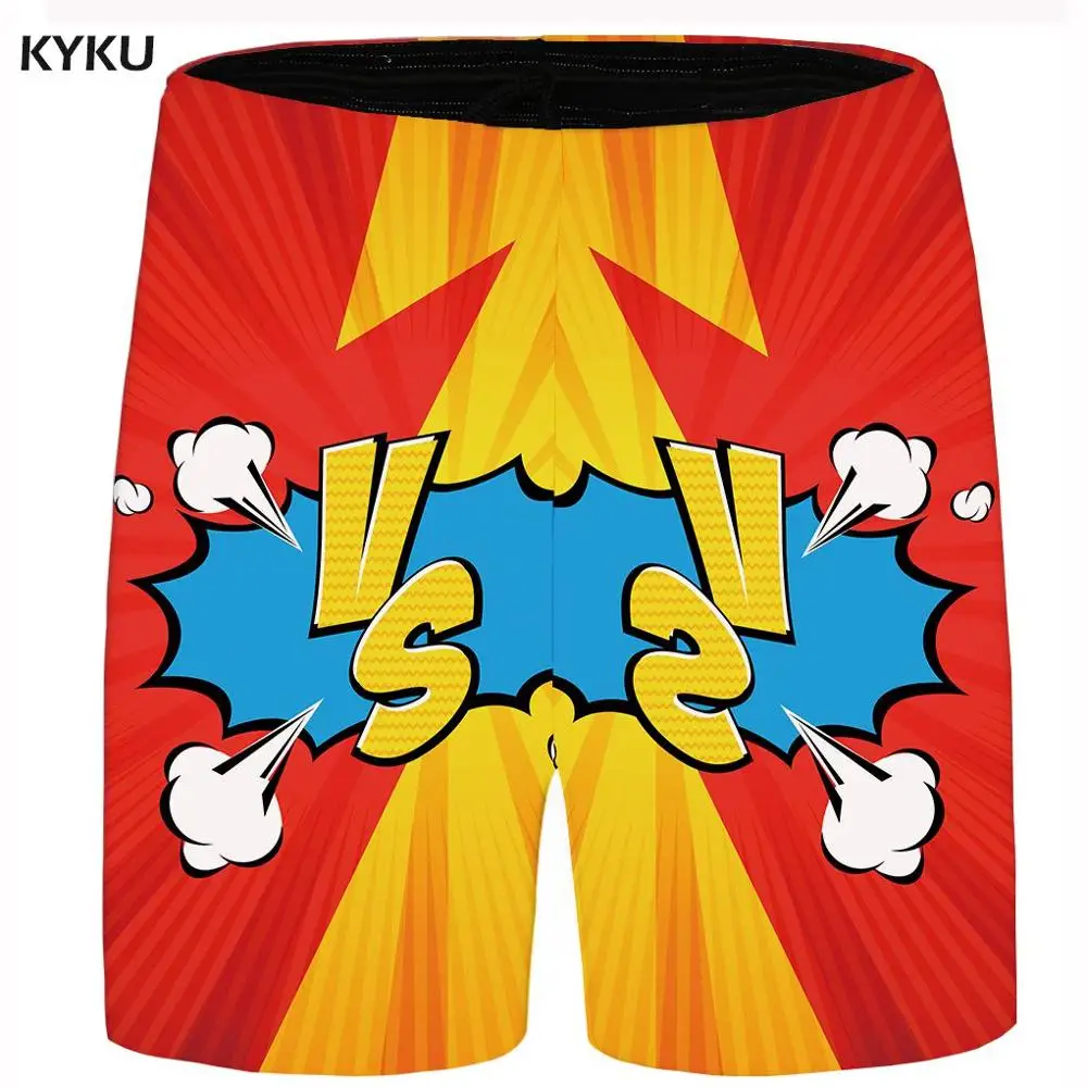 Mens Shorts 12 Бренд KYKU, радужные короткие мужские Разноцветные пляжные шорты, летние клетчатые красивые повседневные шорты Карго, крутые мужские шорты с аниме, новинка - Цвет: Mens Shorts 12