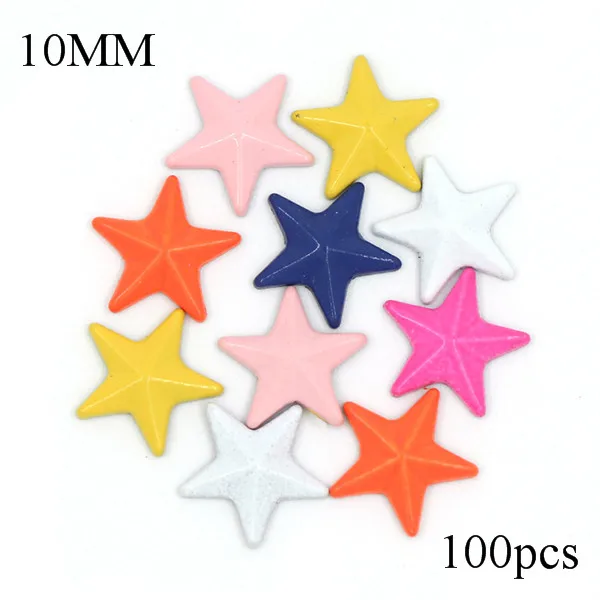Mix Color 100 шт красочные звезды горячей фиксации заклепки на одежде DIY 10 мм медь исправление стразы аксессуары в стиле панк Rhinestuds для обуви сумка - Цвет: Mix Color