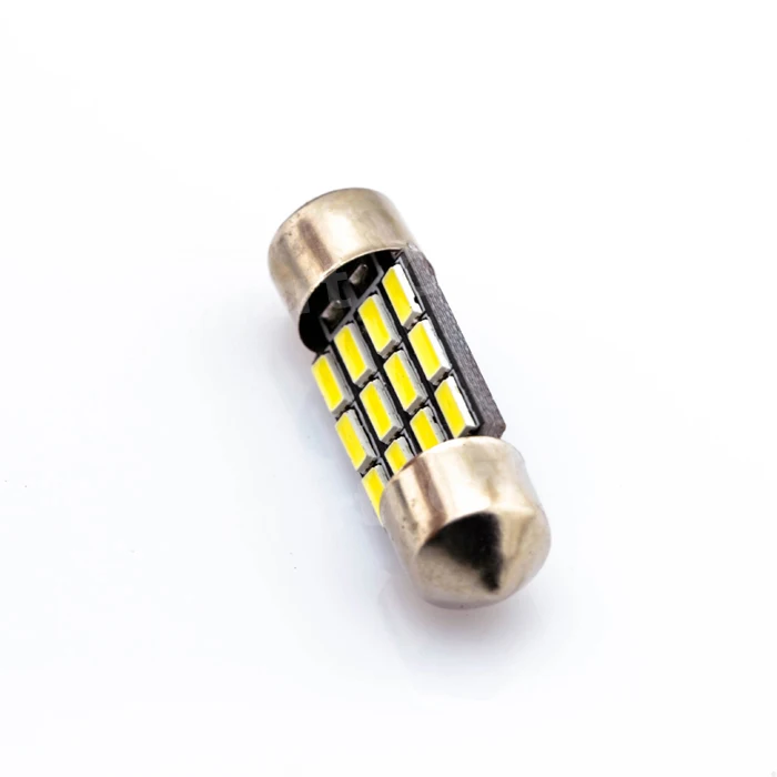 Автомобильная светодиодная гирлянда/купол 31/36/39/41 мм 4014 12 SMD теплый