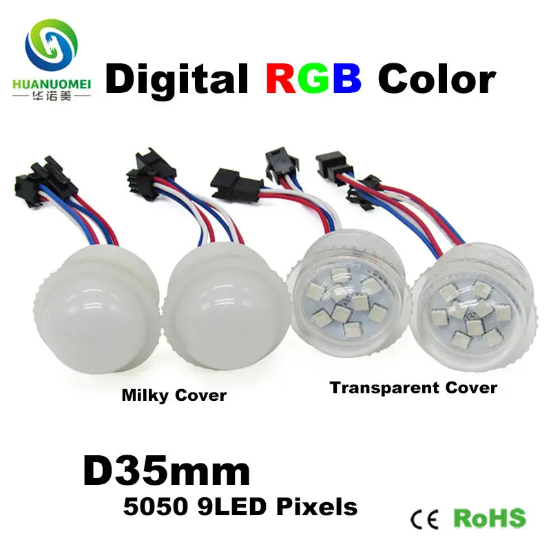 Горячая 35 мм 9 светодиодов UCS1903 5050 smd цифровая Водонепроницаемая умная rgb