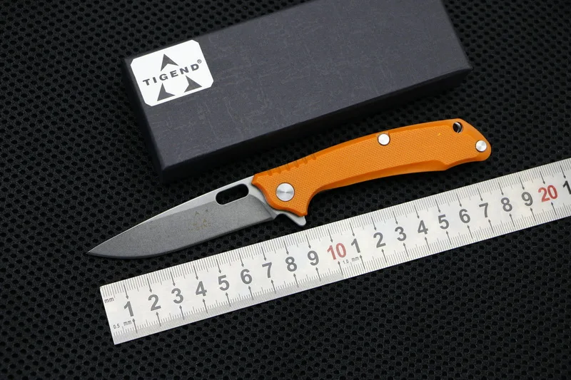 TIGEND 1809 G10 Ручка 9CR14 лезвие Флип складной нож Кемпинг Открытый Рыбалка EDC Рюкзак Карманный инструмент кухонный нож для фруктов - Цвет: Stone wash