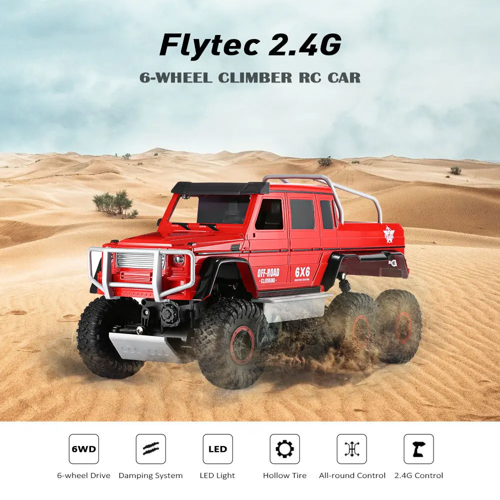 Flytec 699 119 1/10 Полный Функция моделирование 6 колесный внедорожный альпинист RC