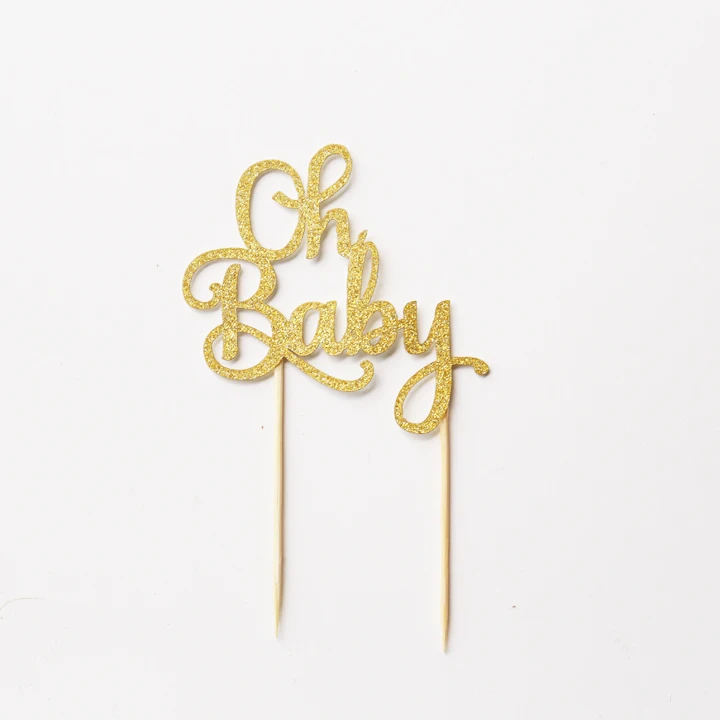 

Oh Капкейк с надписью «baby» Toppers выбор блеска-Set of 12