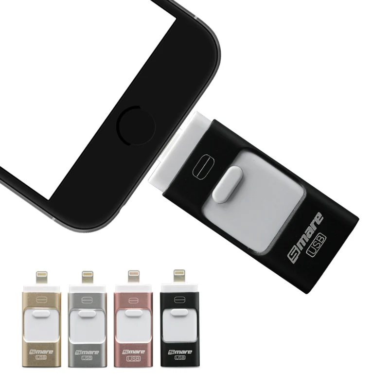 Металлический USB OTG iFlash накопитель Smare 3 в 1 128 ГБ 64 32 HD накопители для iPhone iPad iPod и