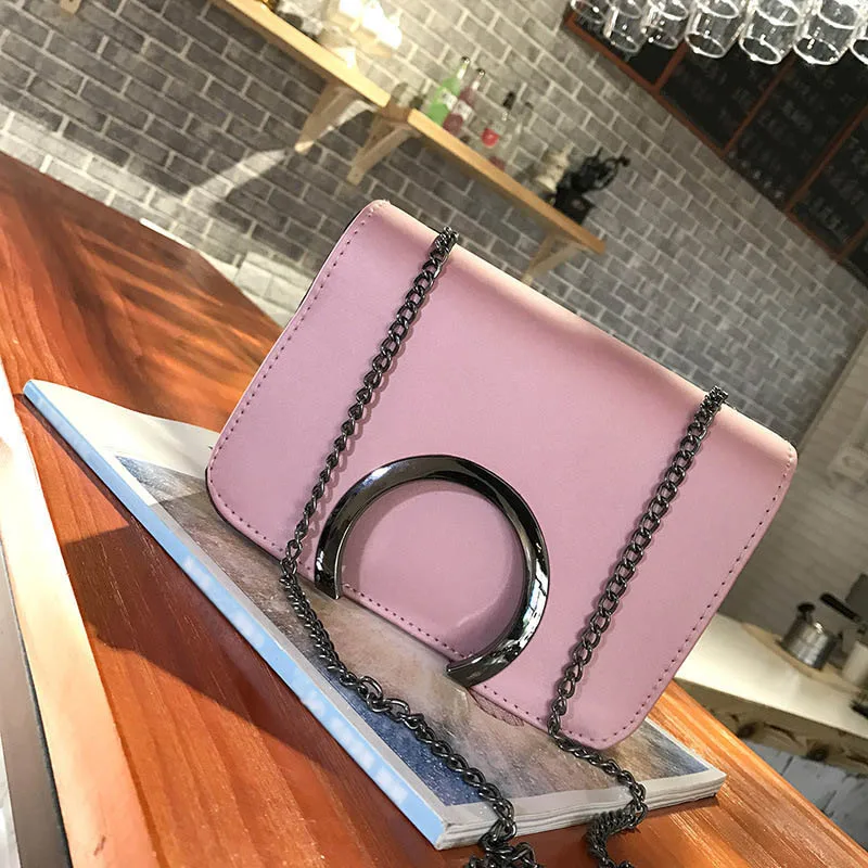 Модные корейские женские сумки-мессенджер кожаная сумка с цепочкой и буквенным