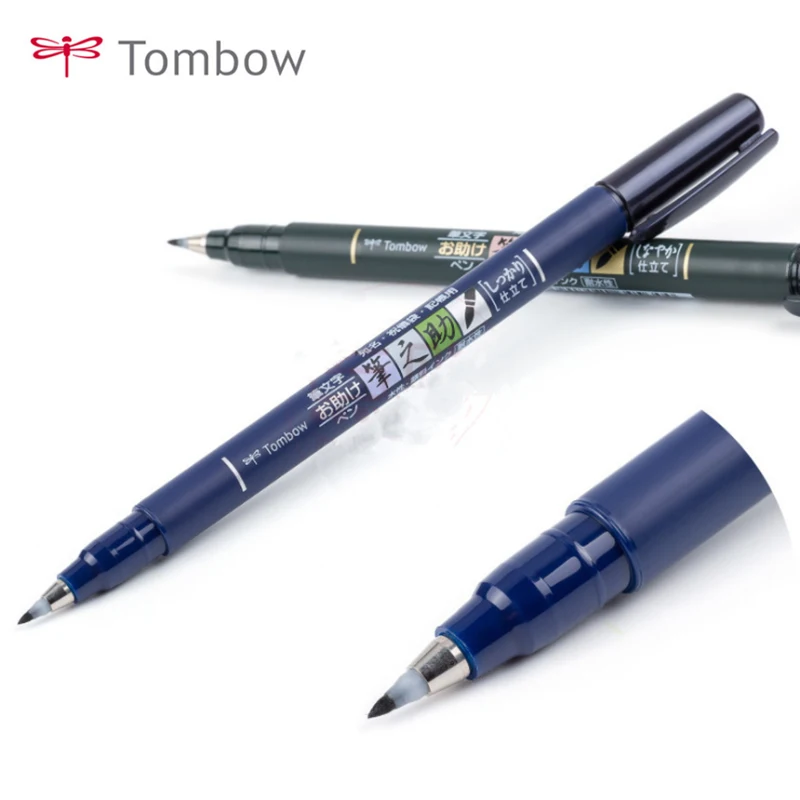 Каллиграфия TOMBOW Мягкие кисти маркеры черные чернила ручки для письма рисования