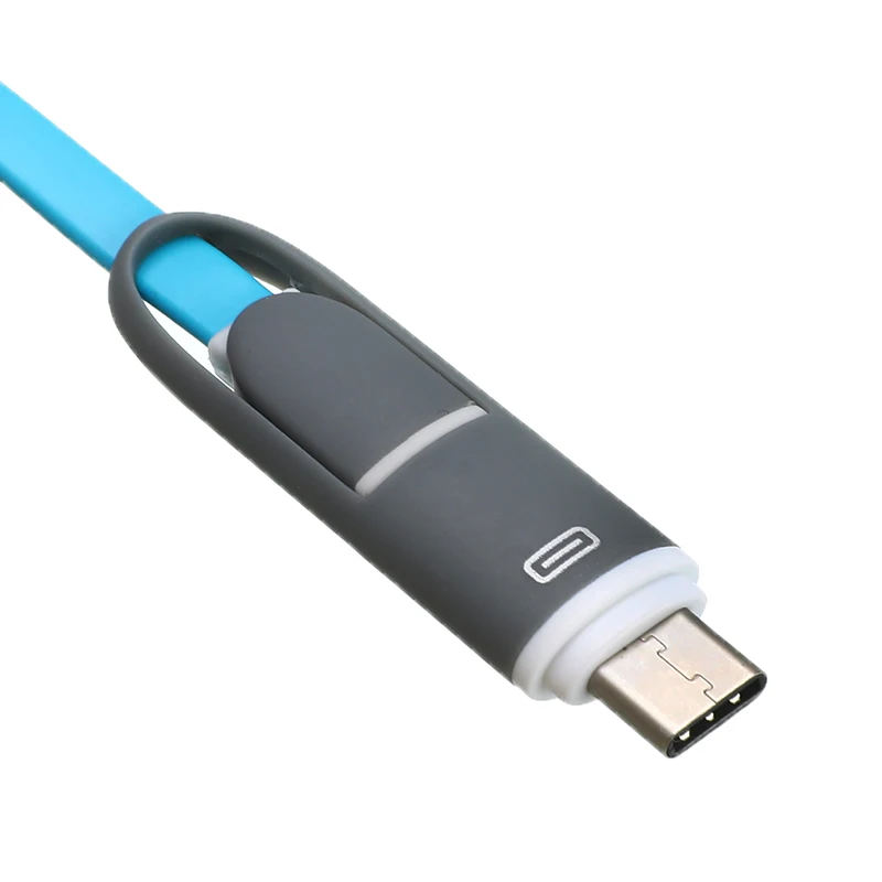 2 в 1 USB кабель для iPhone samsung Xiaomi мульти Быстрая зарядка микро USB кабель 2 в 1 мобильный телефон usb type C кабель