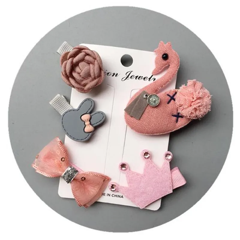 Для девочек заколки набор Mix Стиль хлопок цветочные Hairbow с ручной Детский бутик