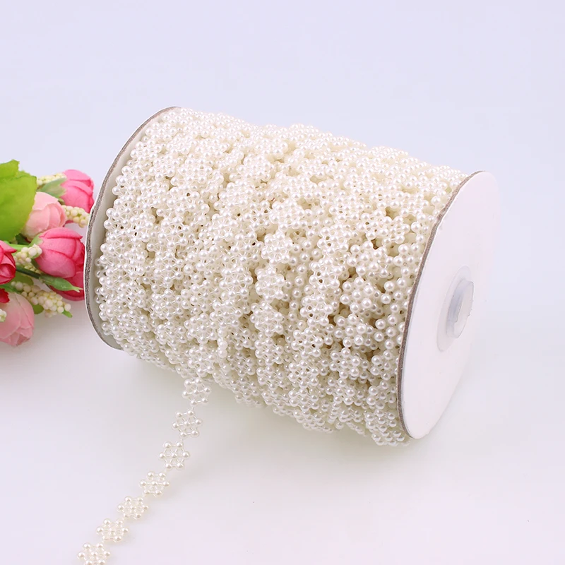 Пластиковая жемчужная отделка подсолнуха 9 мм полукруглые бусины цвета слоновой