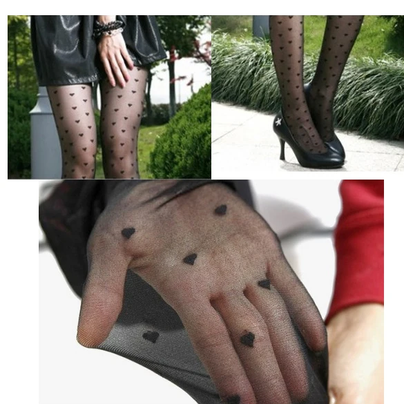 Женские чулки 2017 модные женские пикантные с красивым супертонким сердечком