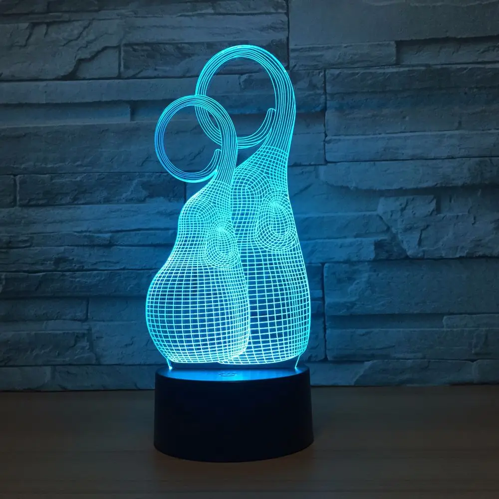 Акриловые абстрактные Креативные 3d лампы из оргстекла, светодиодный ночник, новинка, светильник Usb, светодиодный 3d светильник, светильники