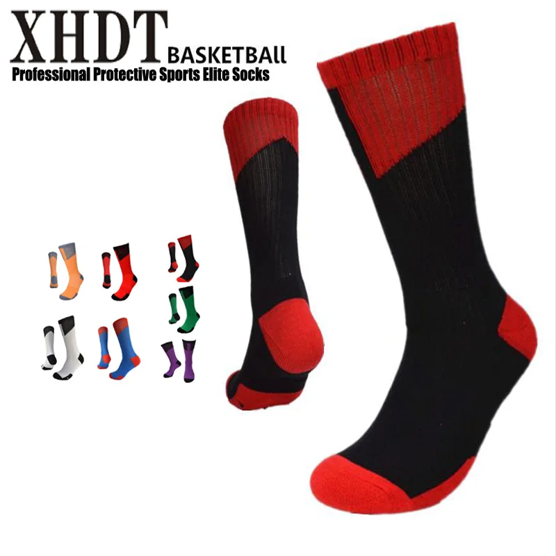 

men knee-high terry cushioning custom basketball professional protective basketball sports elite socks deodorant for men