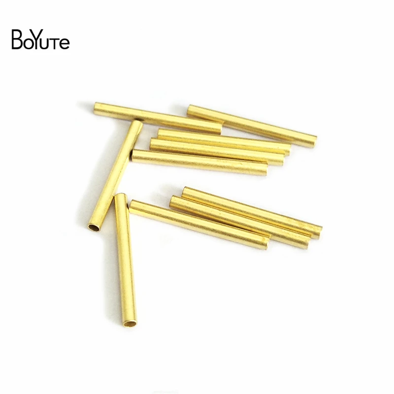BoYuTe 200Pcs 4 Colors 20*2MM Brass Jewelry Materials Thin Metal Tube DIY Accessory Parts | Украшения и аксессуары