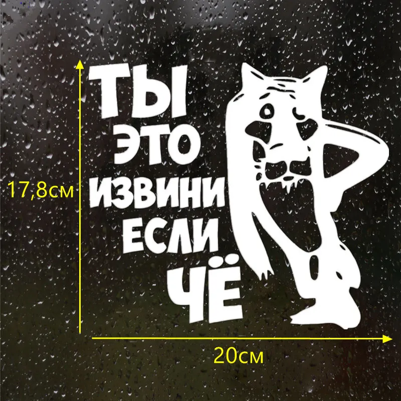 CS 417#17 8*20см Наклейка на авто Ты это извини если Чё водонепроницаемые наклейки