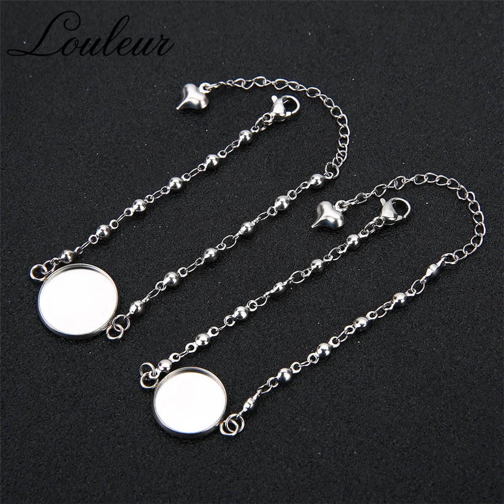 _ 5 шт./лот Звезда Сердце S образная нержавеющая сталь круглая пустая оправа рамка