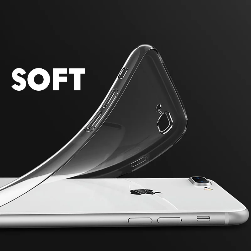 Ультратонкий Прозрачный чехол NAGFAK для iPhone 8 7 Plus 6 6S мягкий из ТПУ телефона|case for