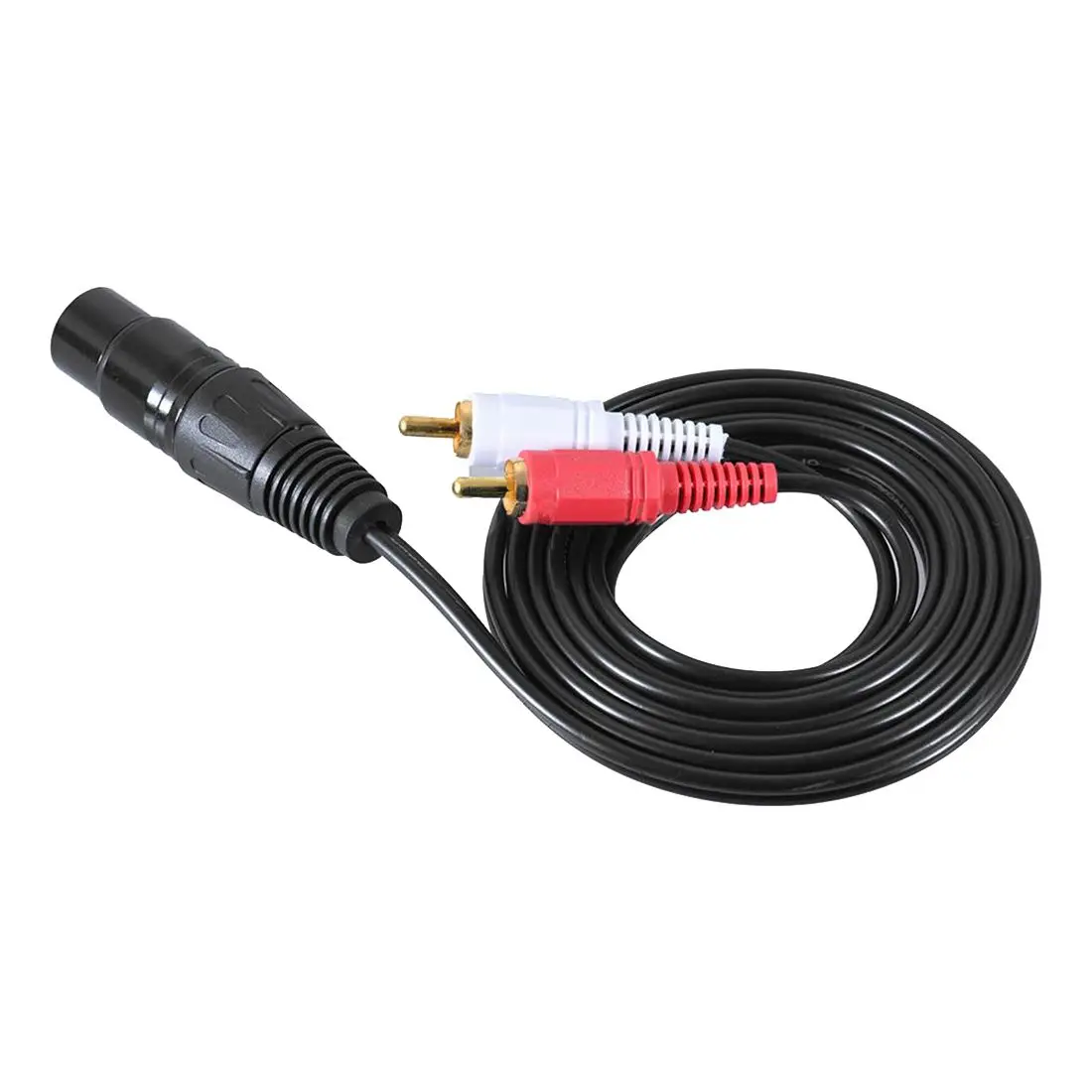 1.5 м стерео аудио сплиттер патч y образный кабель Шнур XLR female 2 RCA штекер V6C6|2 rca male|2