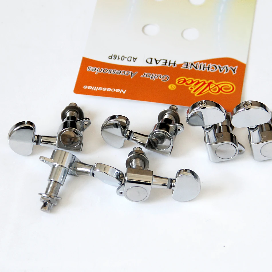 ALICE AD-016P Single Chrome-Plated Locked Left-hand Guitar Tuning Pegs Tuner Keys Accessories | Спорт и развлечения