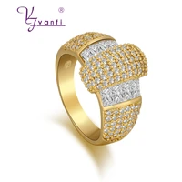 engagement wedding finger rings aaa cz stone gold color fashion brand rhinestone jewelry for women wholesale