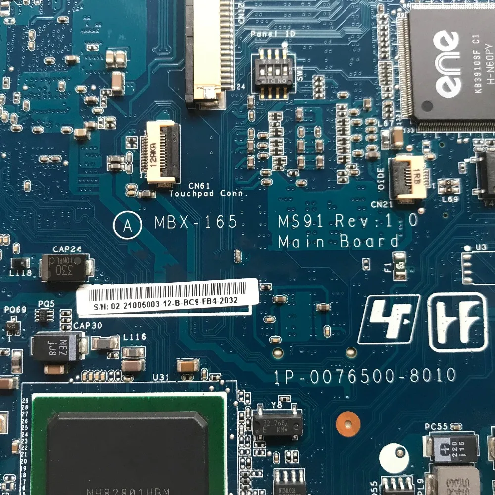 SZWXZY отлично подходит для Sony VGN-FZ15 серии Материнская плата ноутбука MBX-165 MS91 DDR2 A1369748B