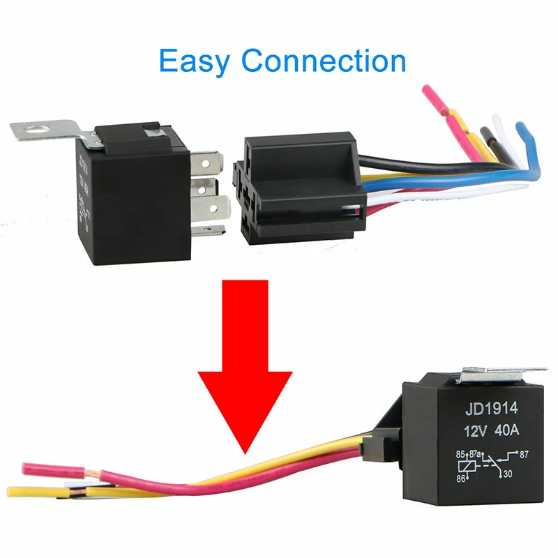 Горячие 5 шт./компл. 12V 30/40 Amp 5-контактный SPDT автомобильное реле звуковые системы