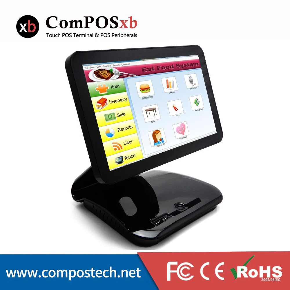 

15.6 inch LCD Touch Screen Cash Register For Restaurant Shop Screen Touch Pos Computer All In One Pos Terminal Retail POS1519