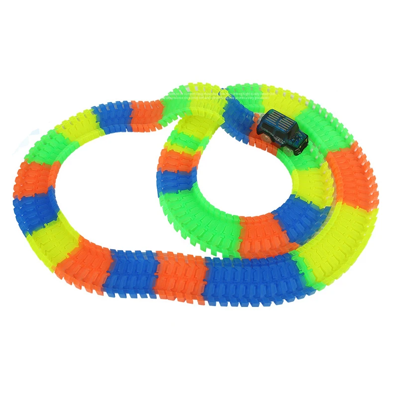 165 шт. роликовая светящаяся дорожка забавная игрушечная гоночная машина мигающая