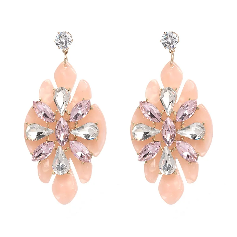 GEREIT 2018 Vintage Acrylic Resin Drop Earrings For Women New Bohemian Statement Dangle Crystal Big Boho Jewelry Oorbel | Украшения и