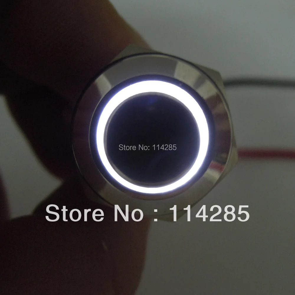 12 В 16 мм с высокой головкой белый светодиод ангельские глазки металлическая