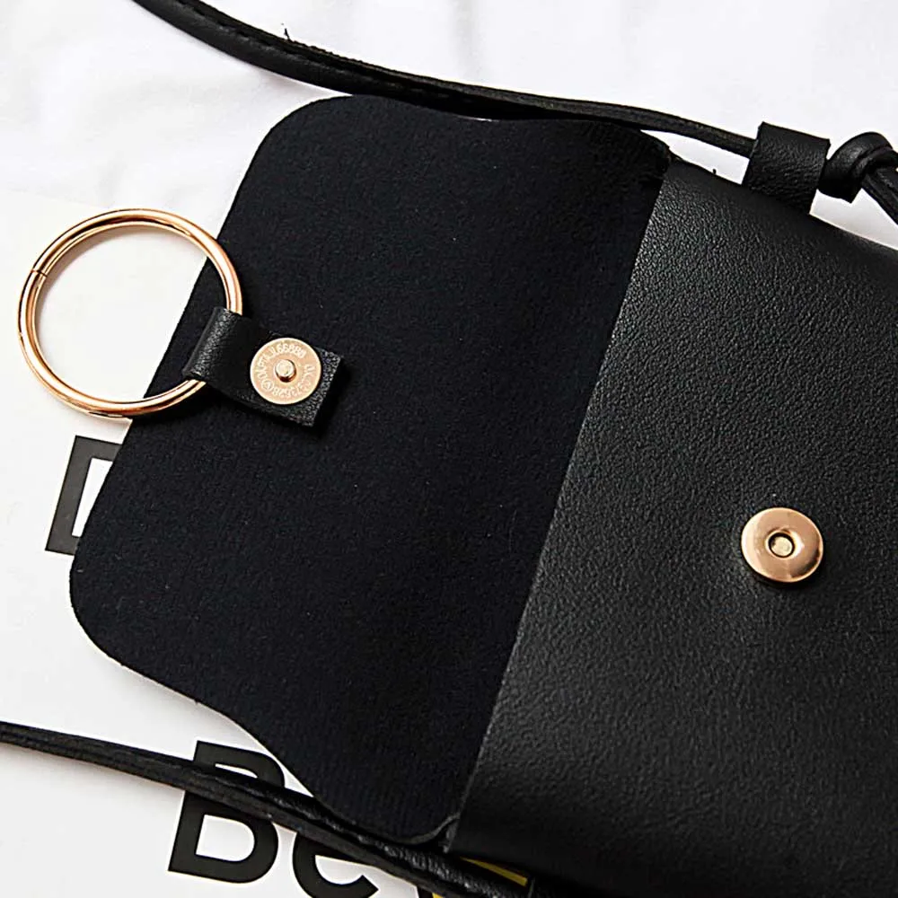 SUBIN PU Leather Cell Phone Bag Wallet luxury Purse Neck Strap Shoulder bag make-up Simple portable Casual Bags for girl | Мобильные