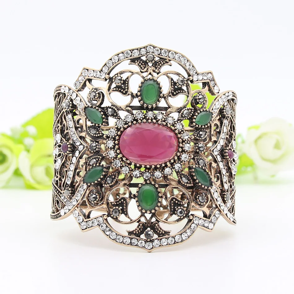 Винтажные большие эластичные смоляные браслеты на запястье аксессуары для рук