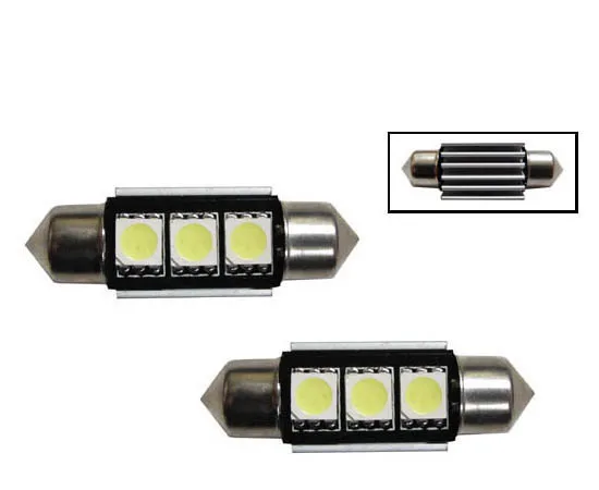 2 шт. x ошибок 3 SMD 5050 1 50 &quot36 мм 6411 6418 C5W светодиодный лампы ж/Встроенный нагрузочным