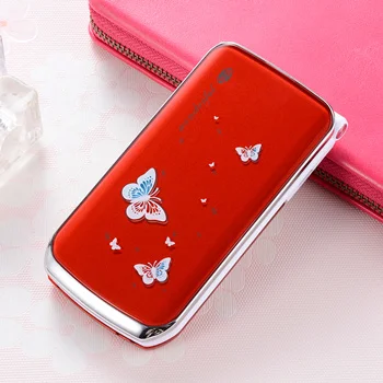 Разблокированный флип-телефон русская клавиатура сенсорный экран dual sim дешевый мобильный телефон для девочек gsm китайский сотовый телефон раскладушка телефоны - Цвет: Red