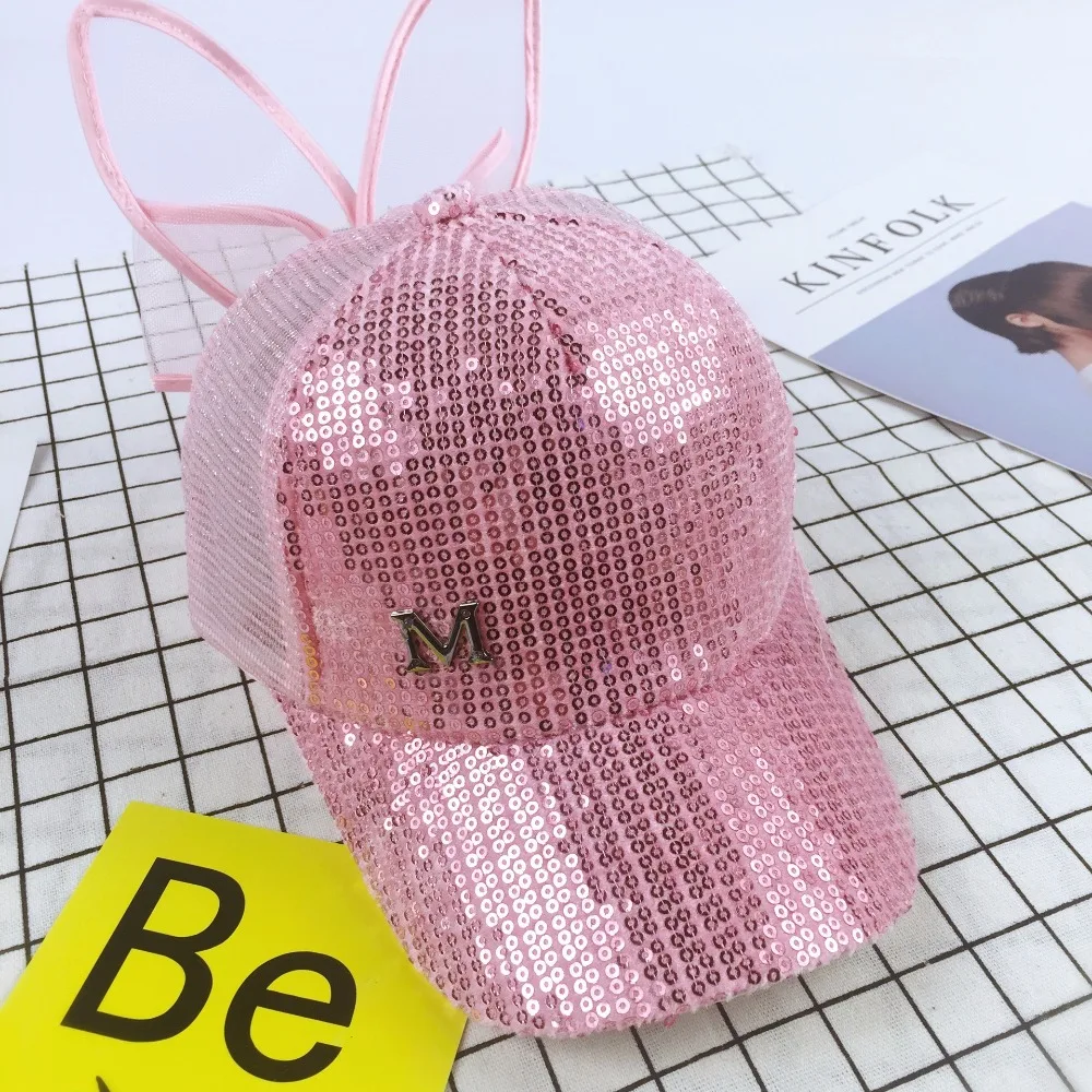 Модная детская бейсбольная кепка 3 8 Милая светящаяся шапка для девочек детские