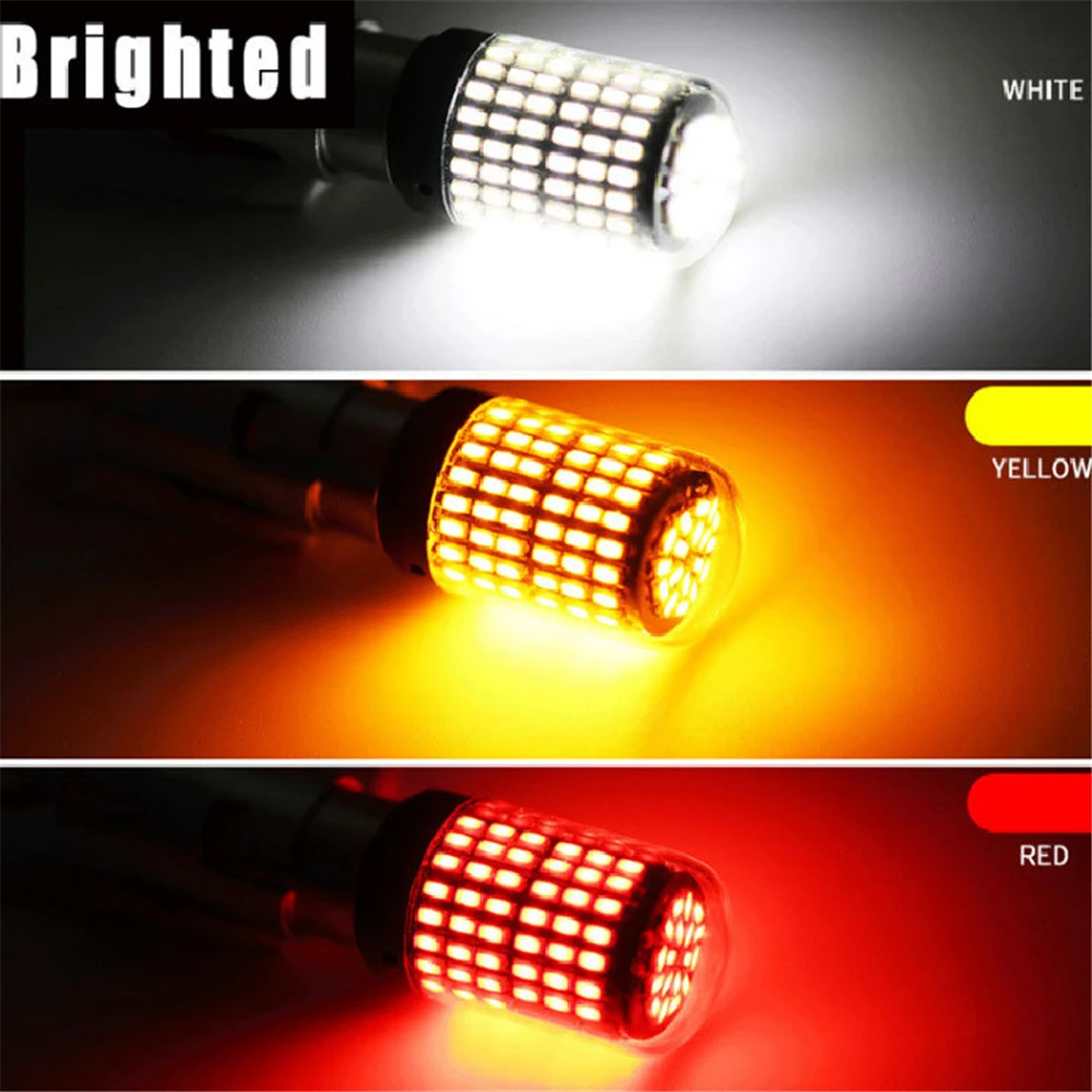 CZPVQ 1 шт. 1156 T20 7440 светодиодный лампы BA15S P21W PY21W 3014 144SMD светодиодный Автомобильный задний фонарь стоп-сигнал Canbus без ошибок авто лампа 12 В