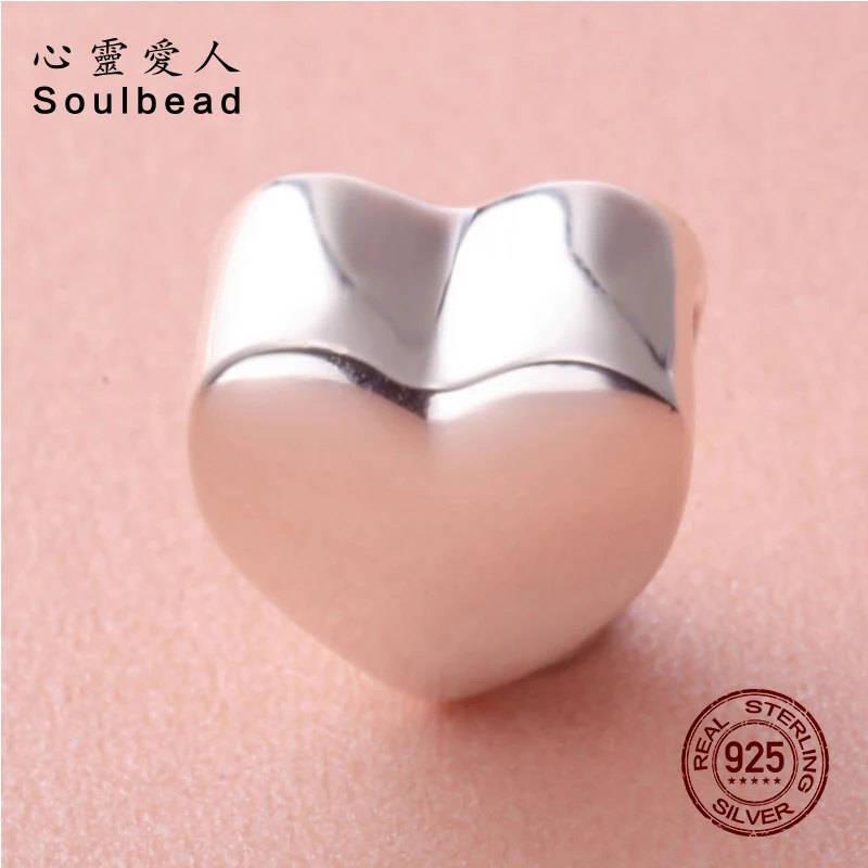 Soulbead 925 серебро Fit Pandora браслет DIY бусины золотая звезда очаровательные ювелирные украшения в форме сердца для подарка на день рождения SS0439