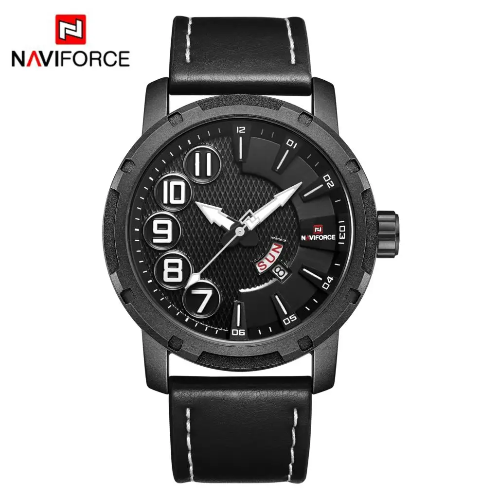 NAVIFORCE часы мужские модные повседневные Простые Спортивные Дата недели кварцевые