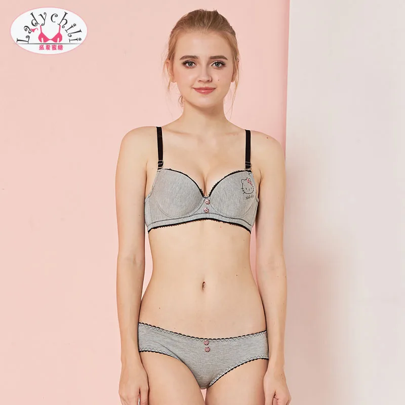 Для женщин нижнее белье Intimates хлопок удобный бюстгальтер набор молодых девушек