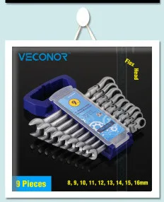 Veconor 9 шт. прочные усиленные метрики мяч состава шестигранный ключ Установить ключ гаечный ключ, CR-V