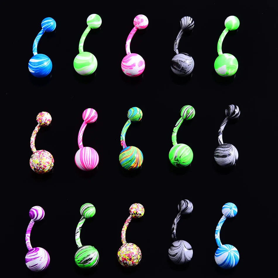 1 шт. пирсинг для пупка с 3D принтом 14 г|jewelry pirsing|body jewelrypircing umbigo |