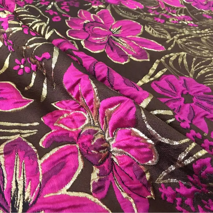 Высокая класс золото жаккардовая Одежда Ткани Модные Плотные парчовая ткань