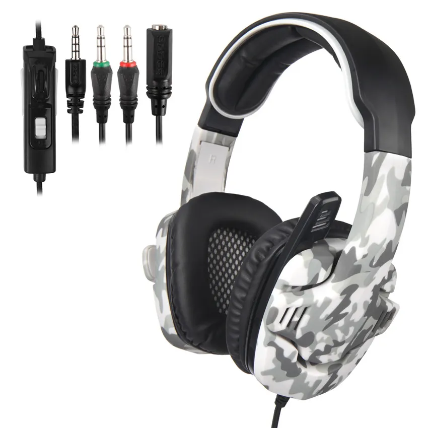 SADES SA 708GT Игровые наушники с микрофоном 3 5 мм Шум отмены камуфляжной расцветкой и