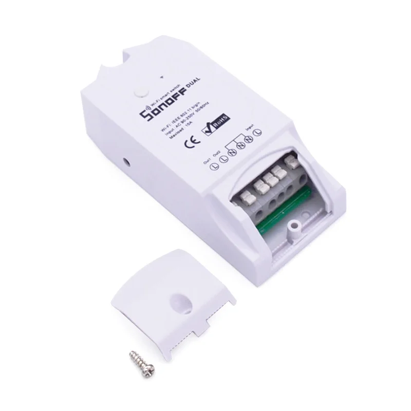 Sonoff Dual 2ch базовый Wifi умный переключатель света дистанционное управление таймер беспроводной контроль работает с Amazon Alexa Google Home