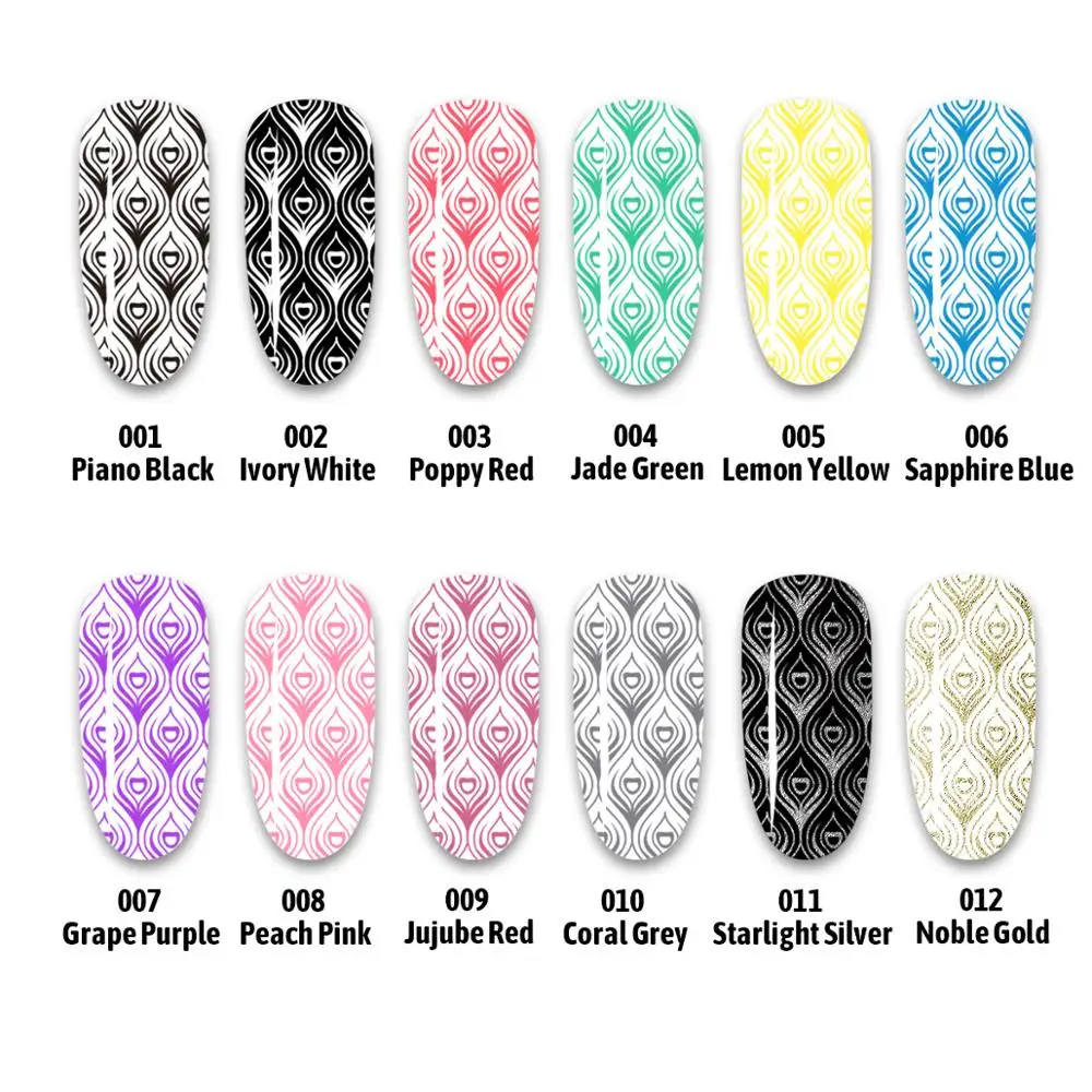 

Beauty BigBang Stamping Gel 8ml Black White Color for Nail Art Stamping Plates UV Gel Polish Soak Off Varnish Printing Oil