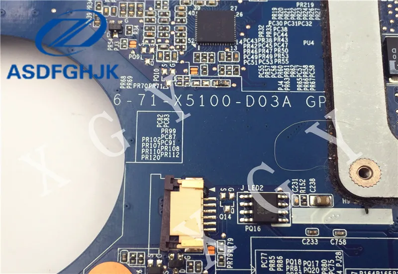 6 71 x5100 d03a материнская плата для ноутбука Raytheon Hasee CLEVO P150hm DDR3 неинтегрированная 100%