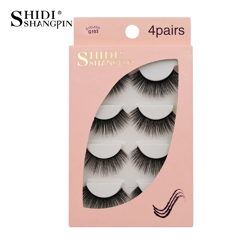 G103 5 boxes LANJINGLIN, 5 коробок, искусственные норковые ресницы, ресницы, minks, 3d, накладные ресницы для наращивания, макияж, ресницы, натуральные, длинные, без грубости, ресницы - Цвет: G103 5 boxes