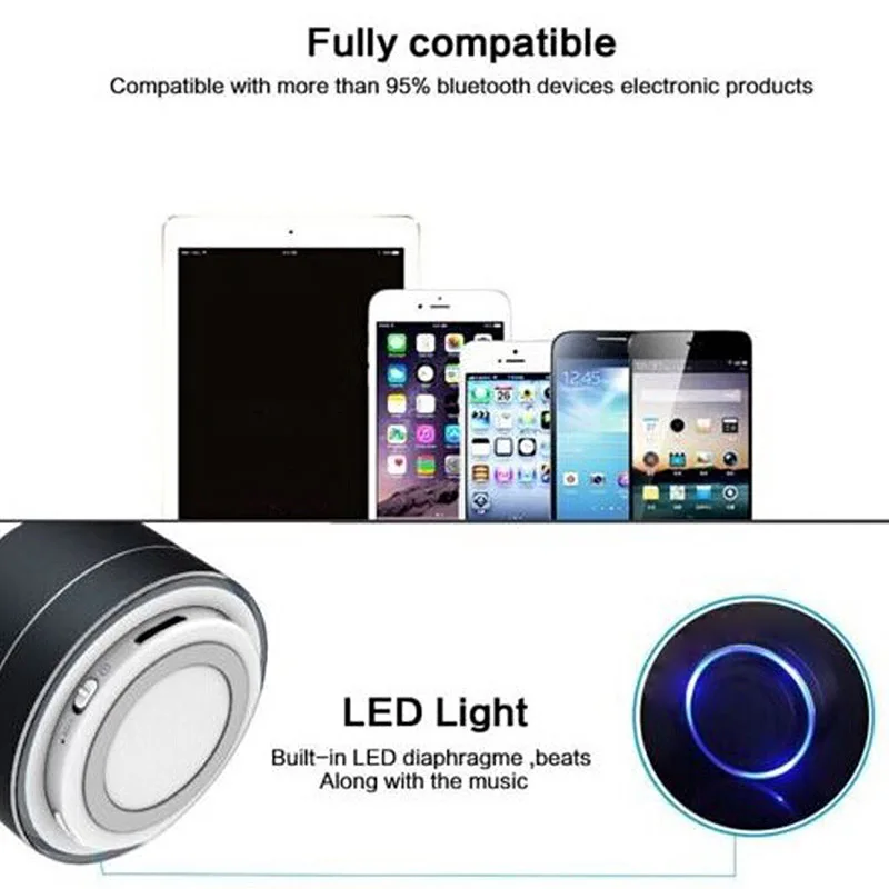 Беспроводной мини супер бас Bluetooth музыкальный динамик для iPhone IPad планшета Samsung