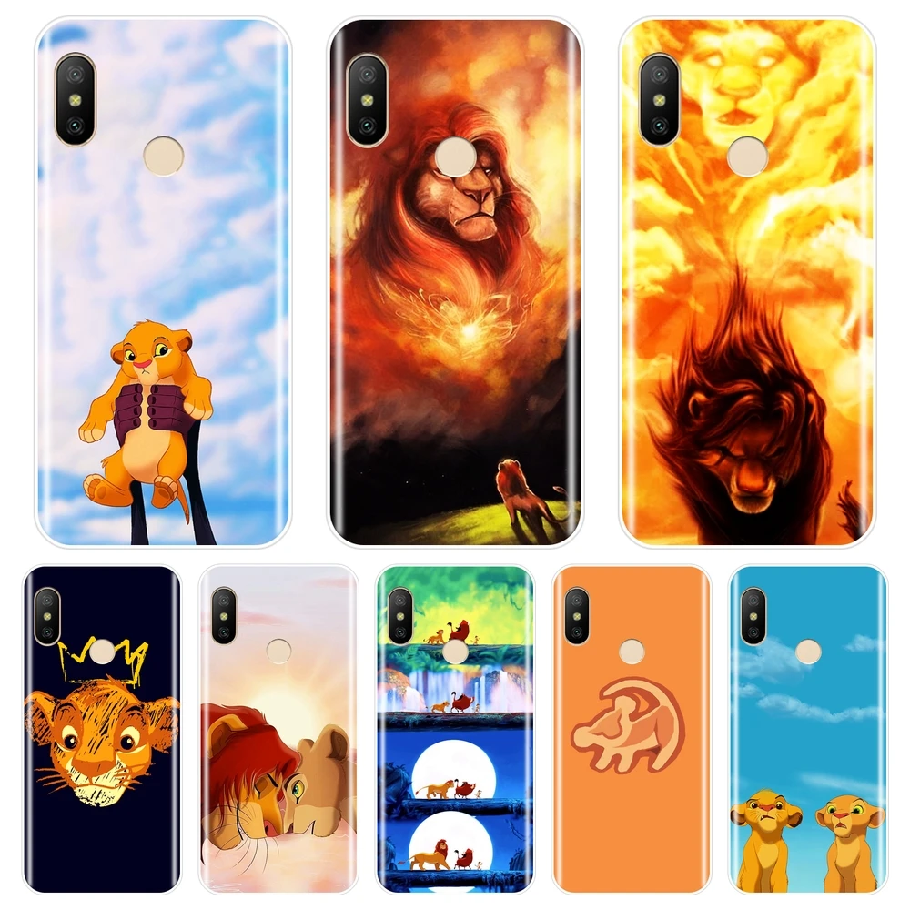 Задняя крышка для Xiaomi Mi 5 5C 5S 5X 6 6X Plus 8 SE Lite Lion King силиконовый чехол телефона A1 A2 Mi5 Mi6